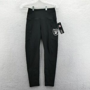 Certo Leggings Women Small Las Vegas Raiders Black NFL Side Pocket Athletic Pant